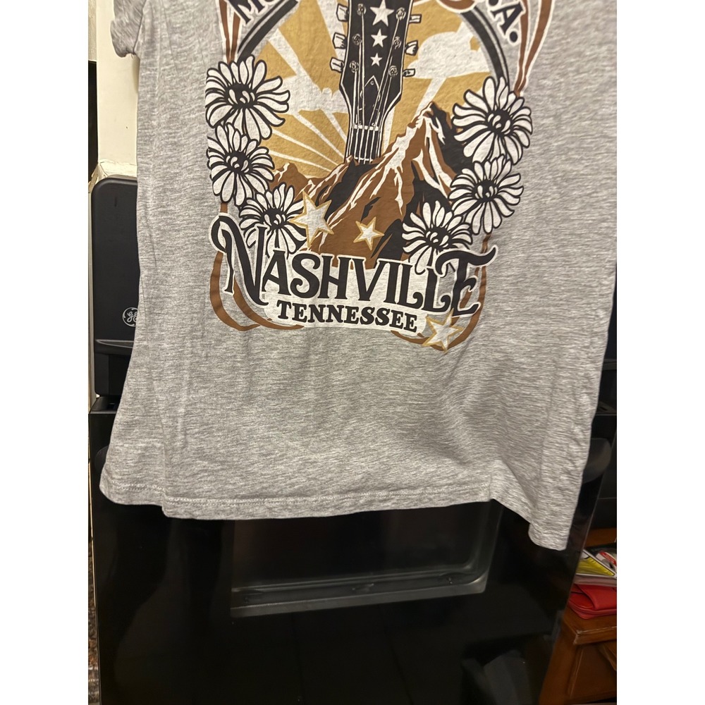 Wound Up Nashville Tennessee Graphic‎ Tee Gray XXL Short Sleeve Music Souvenir